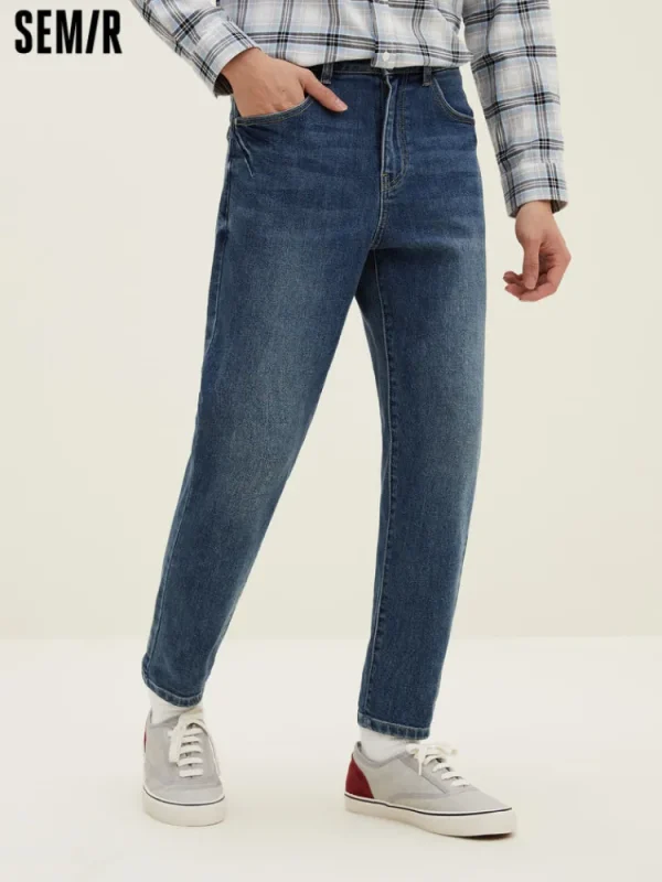 SEMIR Men’s Lycra Tapered Pants