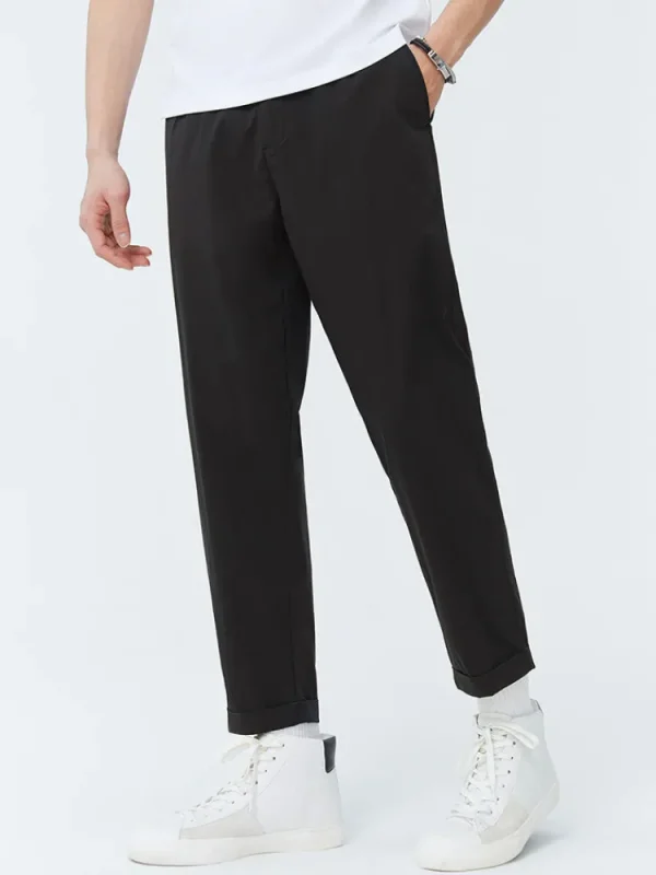 SEMIR Men's Nylon Stretch Crepe Basic Pants