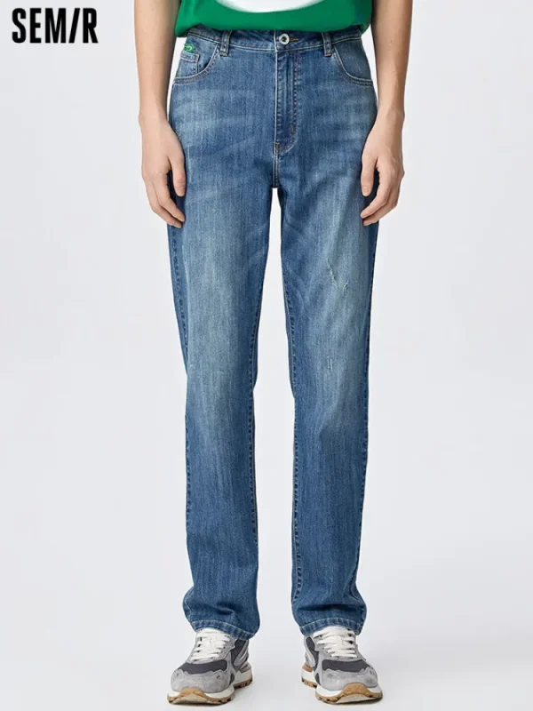 SEMIR Men's Polyester Straight Cotton Pants