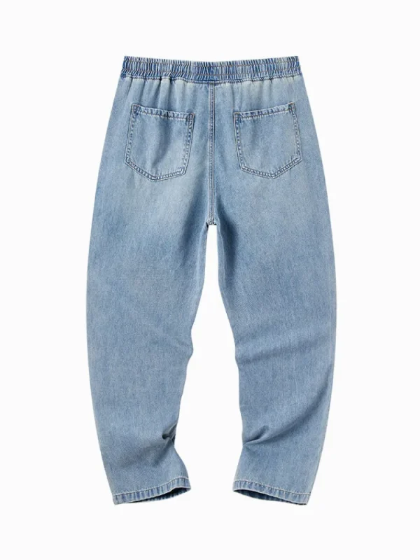 SEMIR Men's Puff Denim Straight Pants