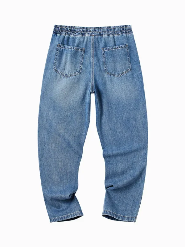 SEMIR Men's Puff Denim Straight Pants