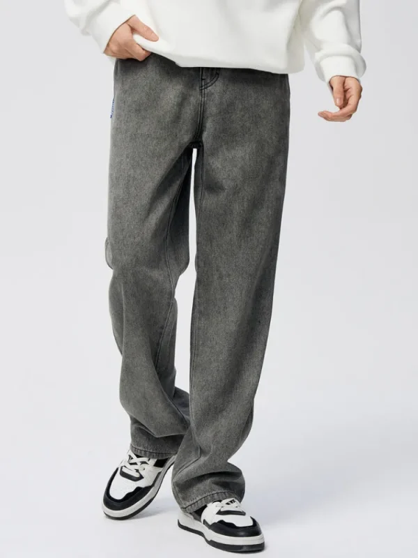 SEMIR Men's Solid Colour Loose Straight Pants