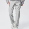 SEMIR Men's Textured Faille Solid Colour Slim Boot Cut Pants