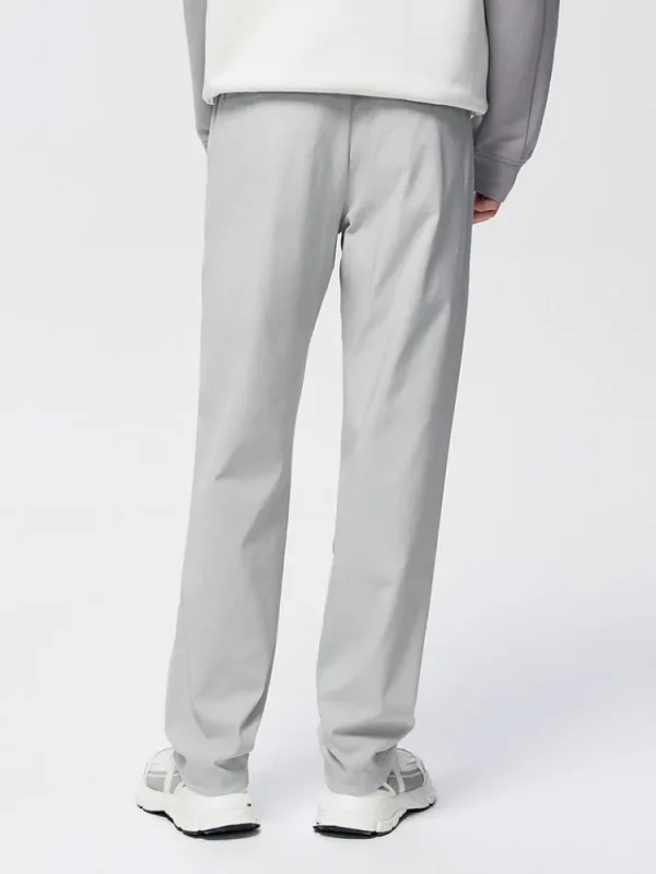 SEMIR Men's Textured Faille Solid Colour Slim Boot Cut Pants