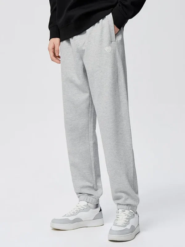 SEMIR Men's Twill Jacquard Interlock Fabric Solid Colour Fitted Knitted Jogging Pants