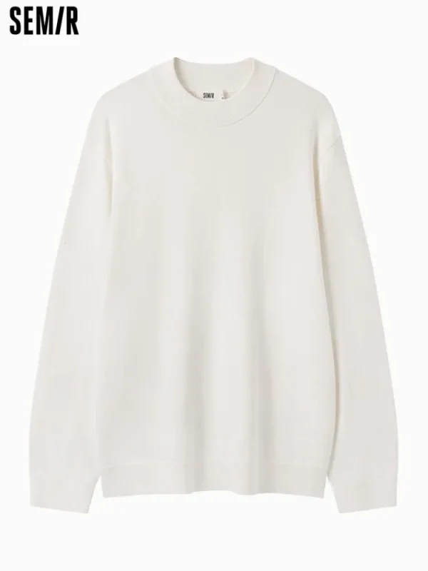 SEMIR Men's white turtleneck sweater