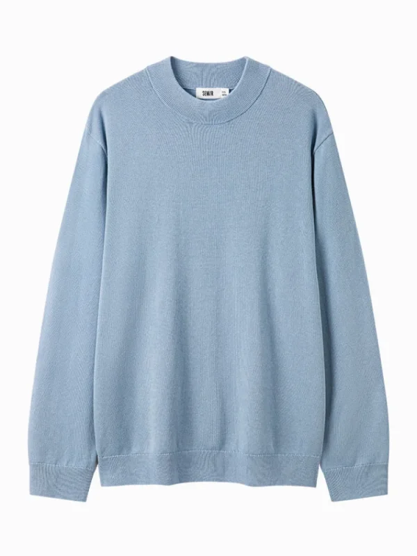 SEMIR Men's white turtleneck sweater