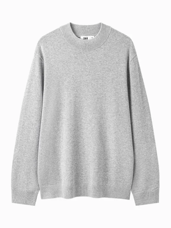 SEMIR Men's white turtleneck sweater