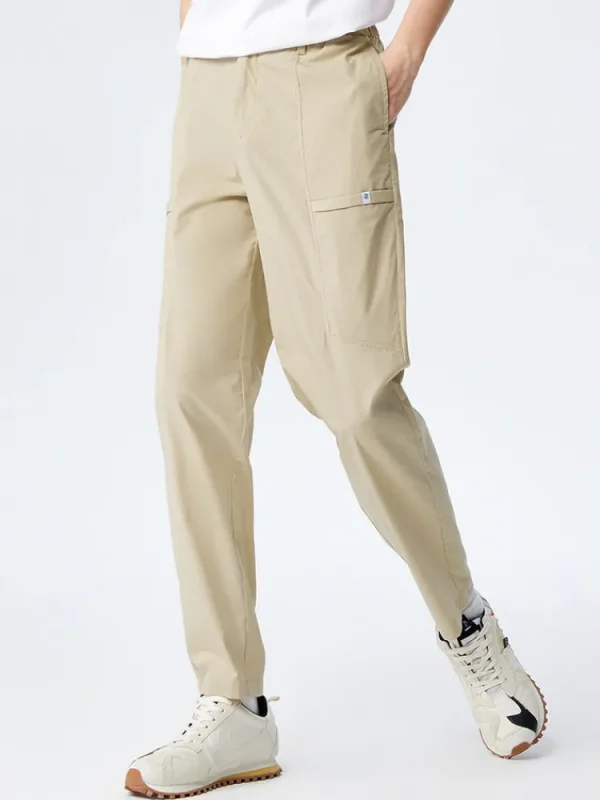SEMIR Men's Yarn-dyed Jacquard Comfort and Cool Easy-care Antibacterial Tapered Pants