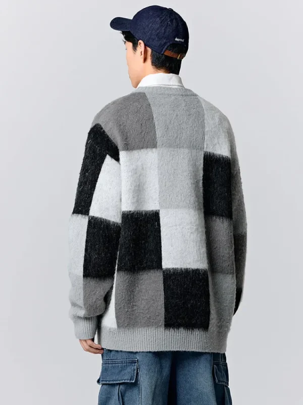 SEMIR Unisex gray and black crew neck sweater