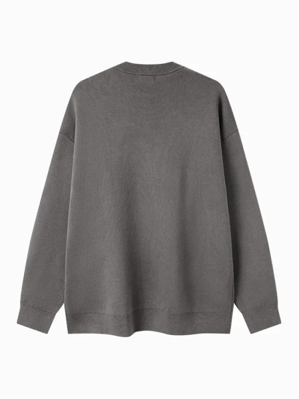 Women SEMIR Unisex gray crew neck sweater
