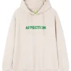 Women SEMIR Unisex's Wool-Like Wire Jacquard Monogram Loose Hooded Sweatshirt