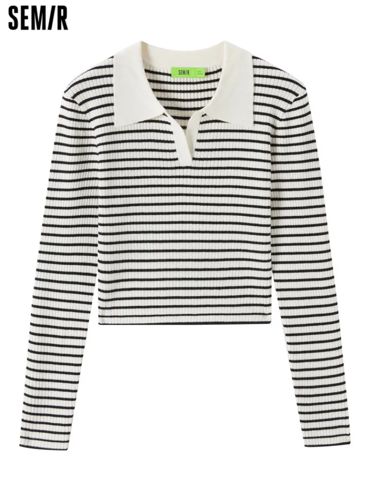 womens_antipilling_acryli_0.webp Women SEMIR Women's Anti-Pilling Acrylic Contrast Collar Slim Pullover Jumper