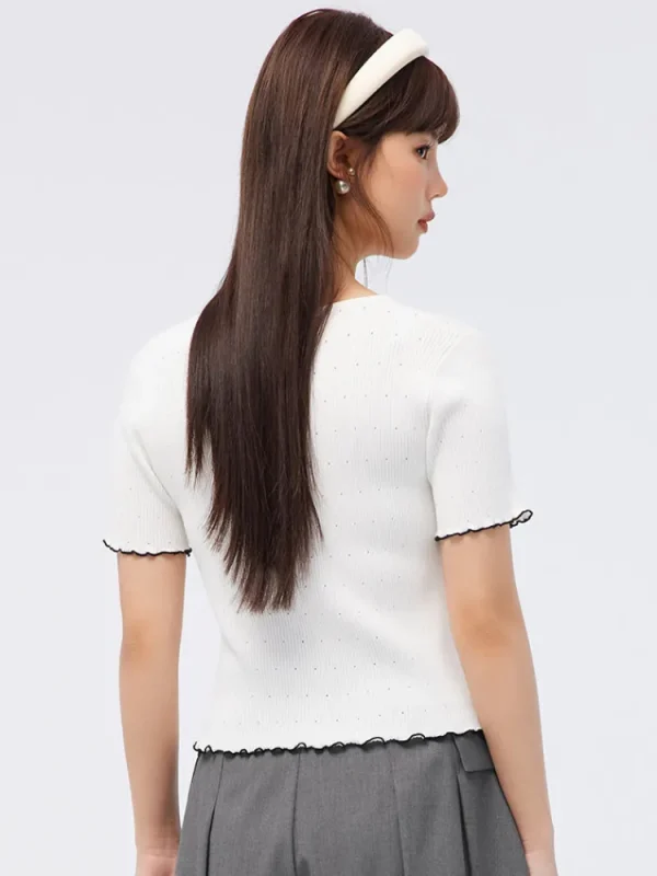 Women SEMIR Women's Beaded Crew-neck Sweater