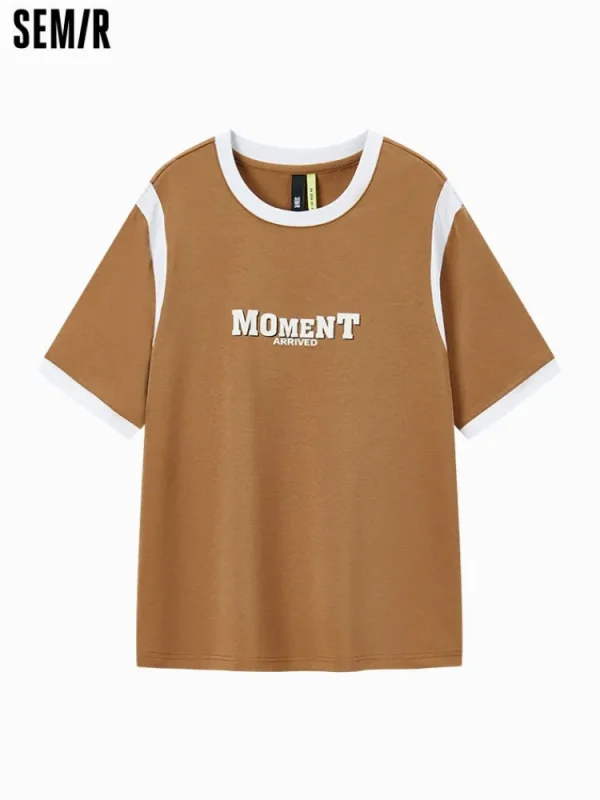 Women SEMIR Women's Breathable Crew-neck Short Sleeves Cotton T-Shirt