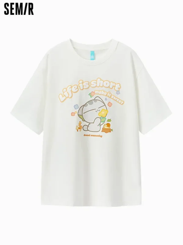 Women SEMIR Women's Cool and Comfortable Round Neck Short Sleeves T-Shirt
