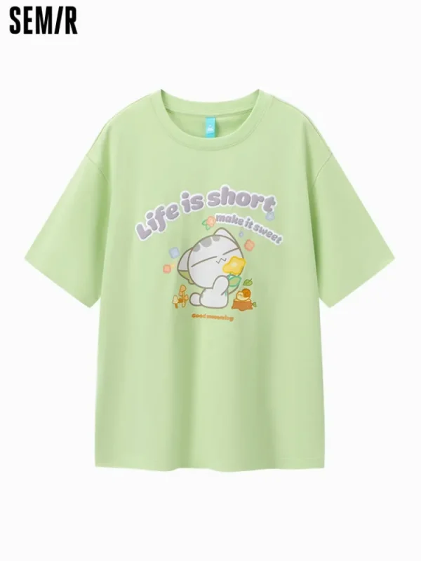 Women SEMIR Women's Cool and Comfortable Round Neck Short Sleeves T-Shirt