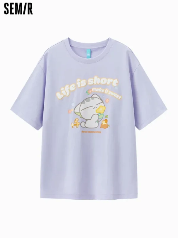 Women SEMIR Women's Cool and Comfortable Round Neck Short Sleeves T-Shirt
