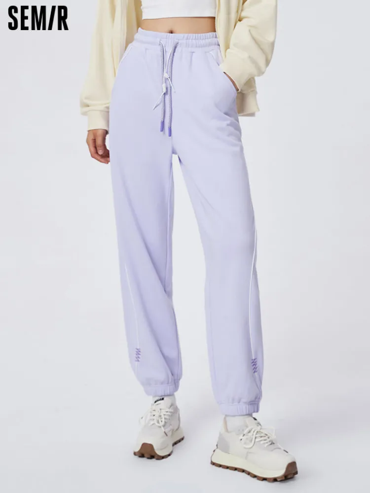 womens_cottonterylene_ter_0.webp Women SEMIR Women's Cotton-Terylene Terry Contrast Drawstring Loose Jogging Pants