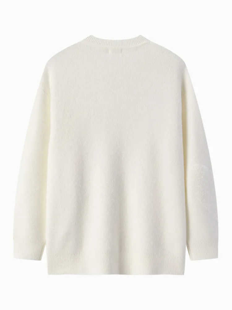 womens_cream_white_crew_n_1.webp Women SEMIR Women's cream white crew neck sweater