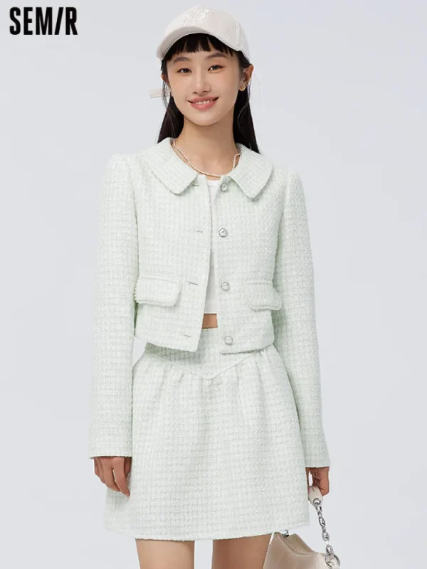 Women SEMIR Women's Fancy Yarn Slim Suit=Dress