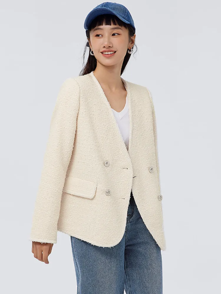 womens_fancy_yarn_solid_c_1.webp Women SEMIR Women's Fancy Yarn Solid Color Chemical Fiber Jacket