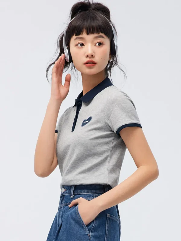 Women SEMIR Women's Knitted Comfortable Cool Antibacterial Short- sleeve Polo