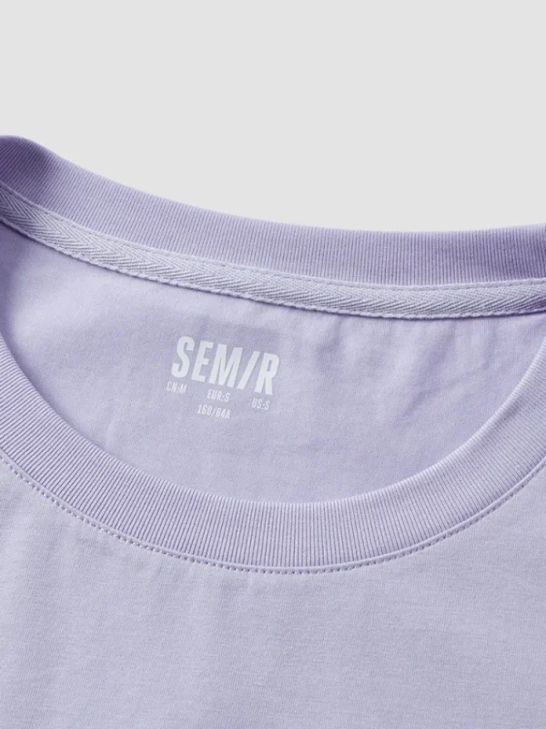 Women SEMIR Women's Knitted Comfortable Cool Antibacterial Round Neck Short Sleeves T-Shirt