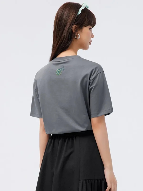 Women SEMIR Women's Knitted Comfortable Cool Antibacterial Round Neck Short Sleeves T-Shirt