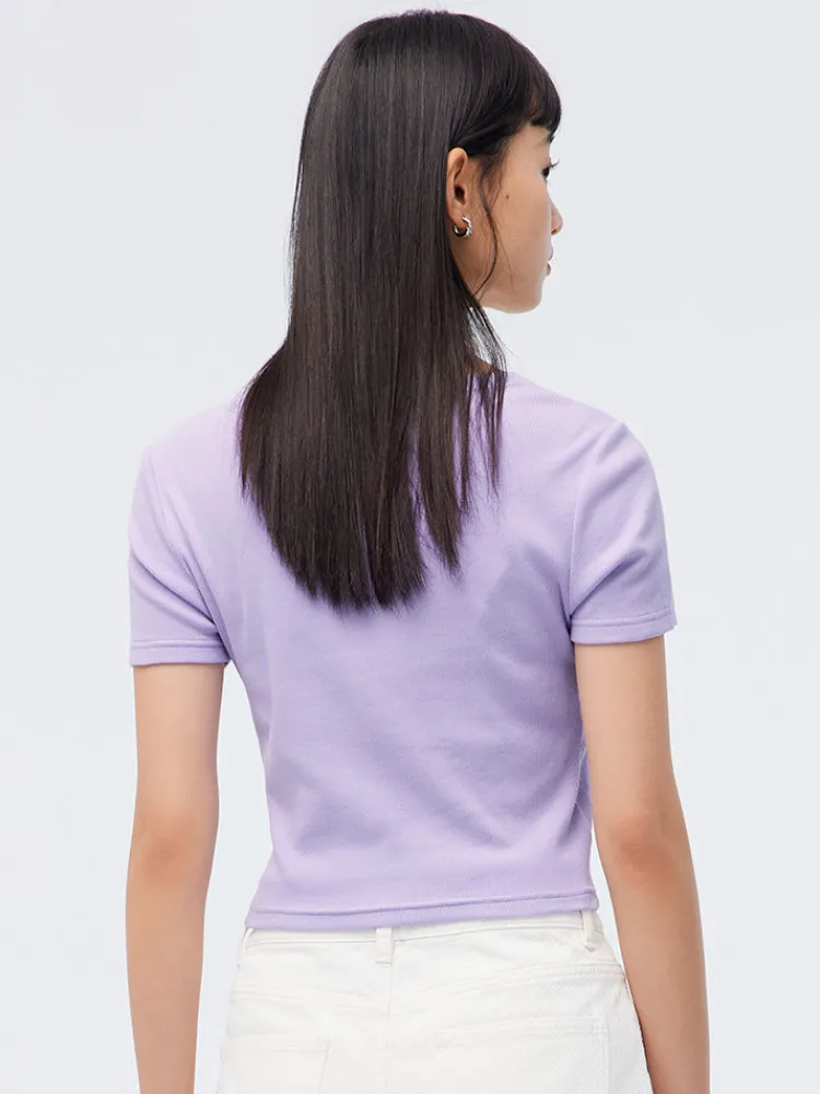 womens_knitted_other_shor_1.webp Women SEMIR Women's Knitted Other Short- sleeve T-Shirts