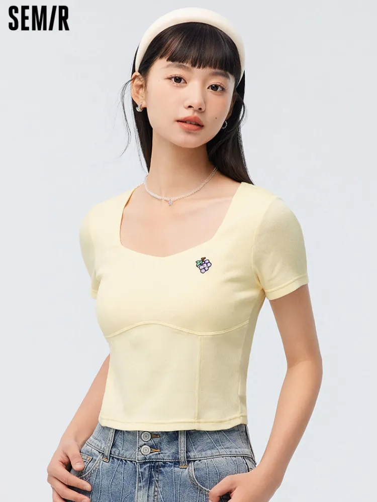 womens_knitted_other_shor_11.webp Women SEMIR Women's Knitted Other Short- sleeve T-Shirts