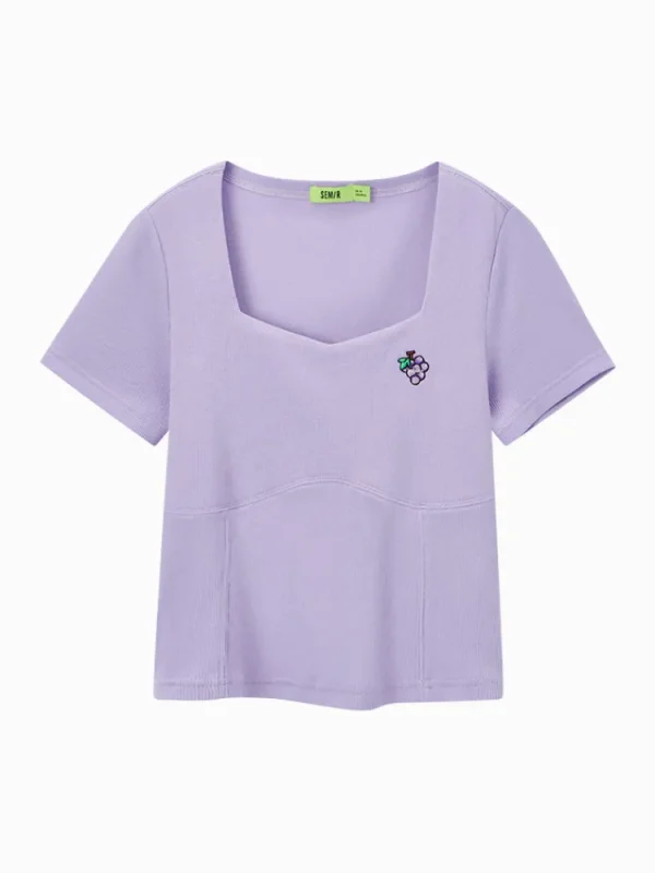 Women SEMIR Women's Knitted Other Short- sleeve T-Shirts