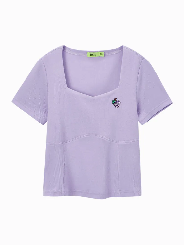 womens_knitted_other_shor_3.webp Women SEMIR Women's Knitted Other Short- sleeve T-Shirts