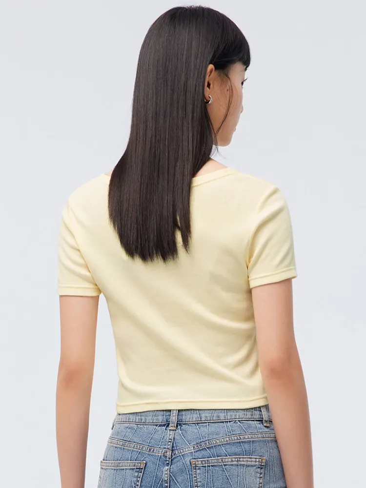 womens_knitted_other_shor_7.webp Women SEMIR Women's Knitted Other Short- sleeve T-Shirts