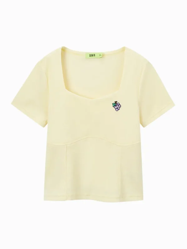 Women SEMIR Women's Knitted Other Short- sleeve T-Shirts