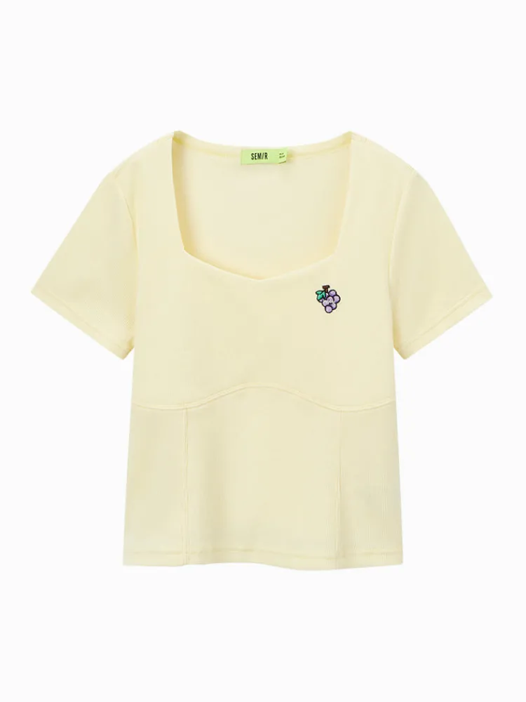 womens_knitted_other_shor_9.webp Women SEMIR Women's Knitted Other Short- sleeve T-Shirts