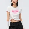Women SEMIR Women's Knitted Round Neck Short Sleeves T-Shirt