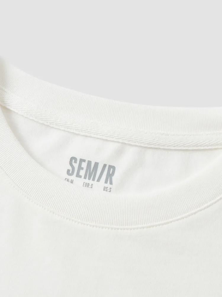 womens_knitted_round_neck_12.webp Women SEMIR Women's Knitted Round Neck Short Sleeves T-Shirt