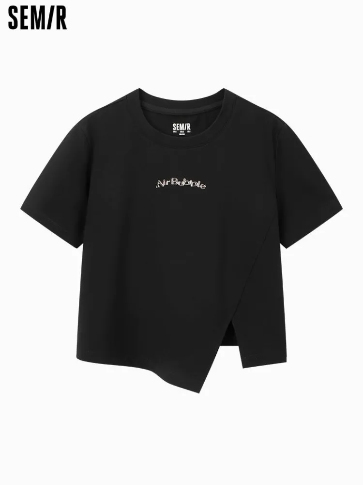 womens_knitted_round_neck_15.webp Women SEMIR Women's Knitted Round Neck Short Sleeves T-Shirt