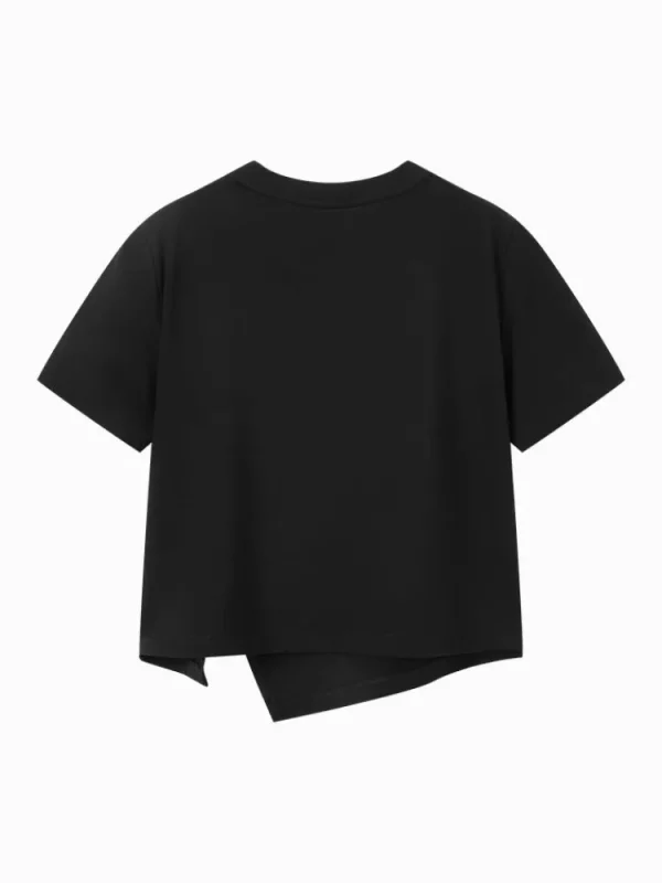 Women SEMIR Women's Knitted Round Neck Short Sleeves T-Shirt