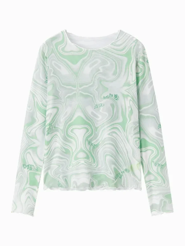 Women SEMIR Women's Knitted Round Neck Long Sleeve T-Shirt