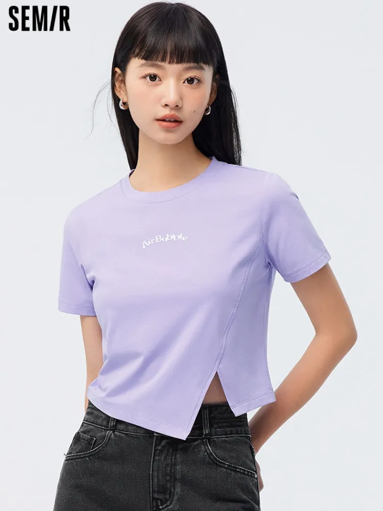 womens_knitted_round_neck_5.webp Women SEMIR Women's Knitted Round Neck Short Sleeves T-Shirt