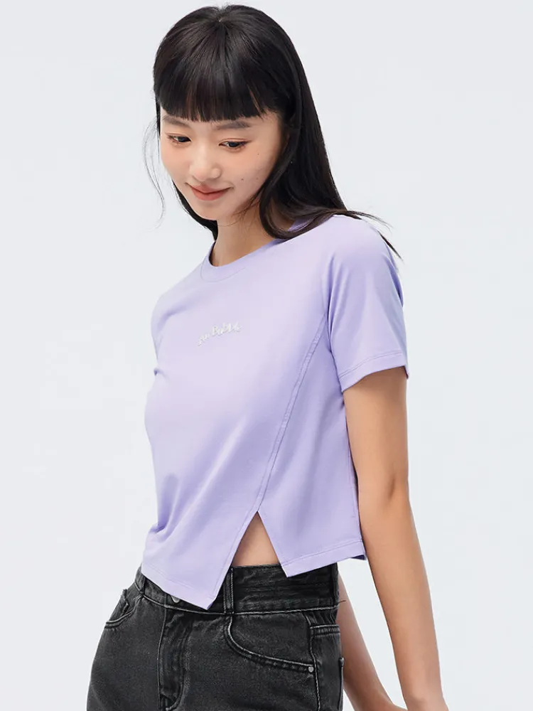womens_knitted_round_neck_6.webp Women SEMIR Women's Knitted Round Neck Short Sleeves T-Shirt