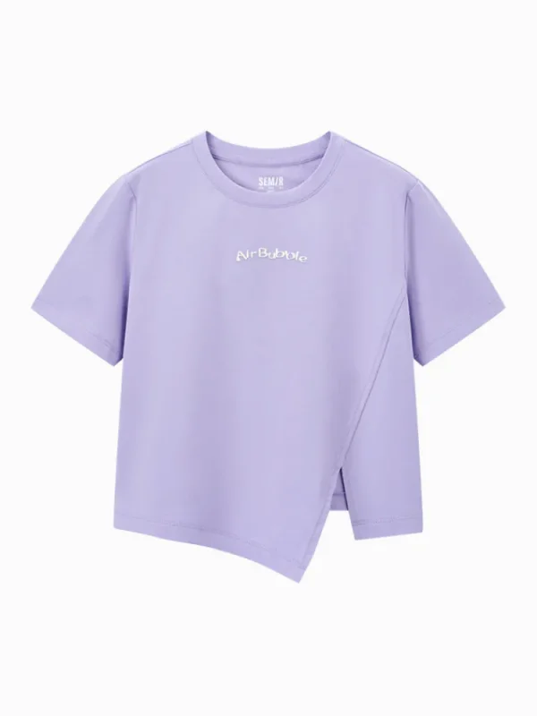 Women SEMIR Women's Knitted Round Neck Short Sleeves T-Shirt