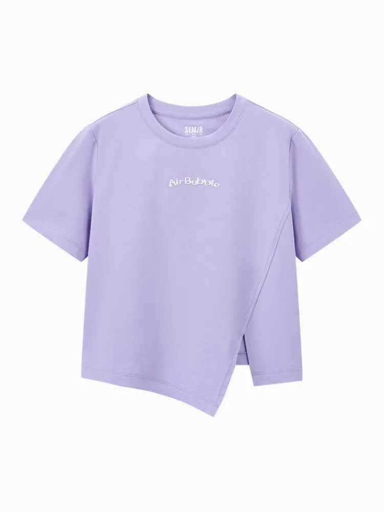 womens_knitted_round_neck_8.webp Women SEMIR Women's Knitted Round Neck Short Sleeves T-Shirt