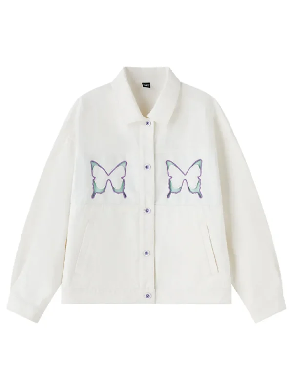 Women SEMIR Women's Light Brushed 100% Cotton Twill Butterfly Loose Chemical Fiber Jacket
