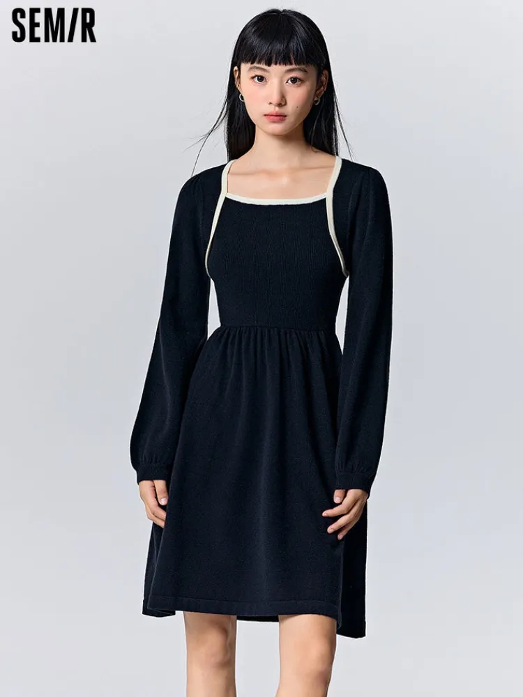 womens_light_khaki_wool_d_0.webp Women SEMIR Women's light khaki wool dress