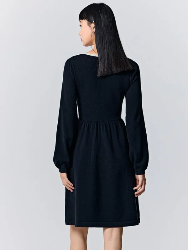 Women SEMIR Women's light khaki wool dress