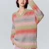 Women SEMIR Women's red V-neck sweater