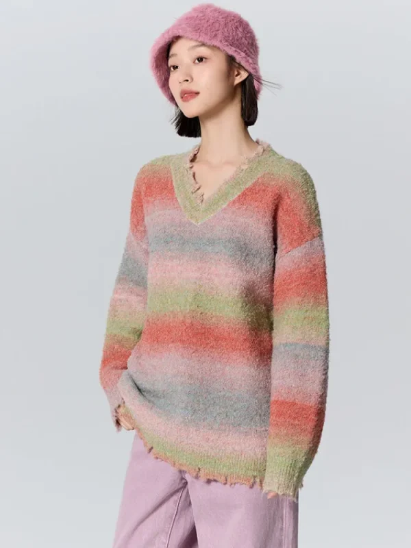 Women SEMIR Women's red V-neck sweater